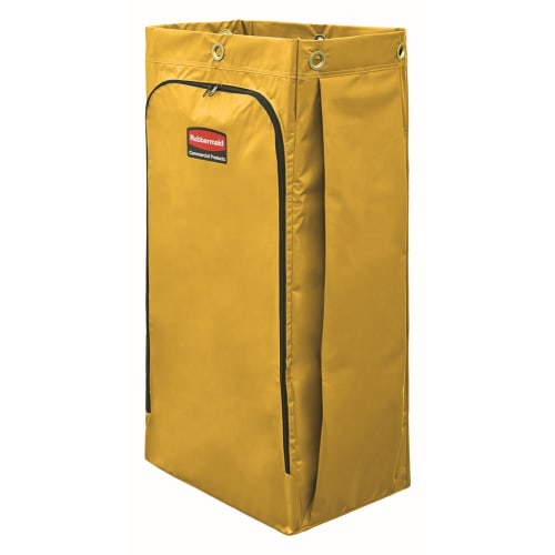 Rubbermaid 34 Gallon Vinyl Bag For High Capacity Janitorial Cleaning Carts, Yellow